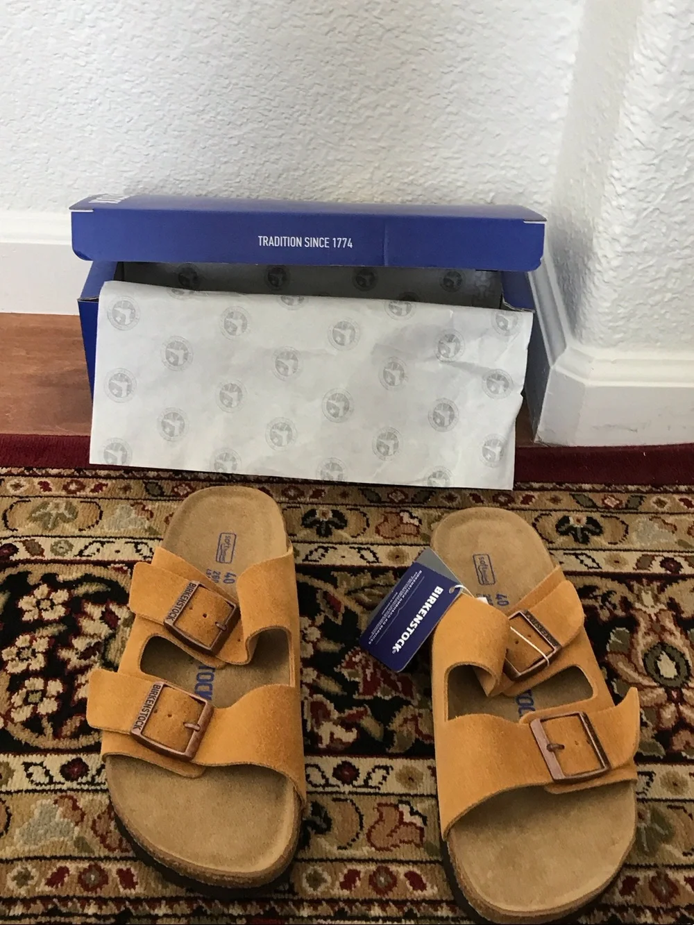 Birkenstock Kids Arizona Suede Sandals in mink